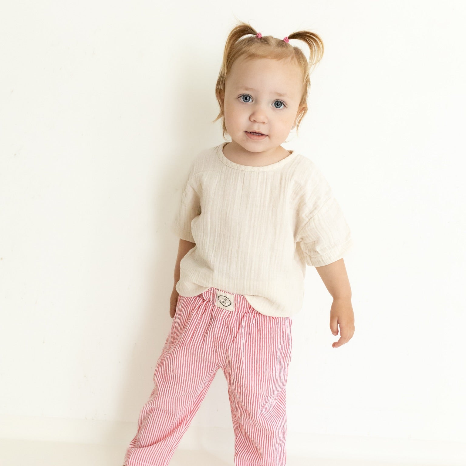 Organic Lounge Pants - Pink Striped
