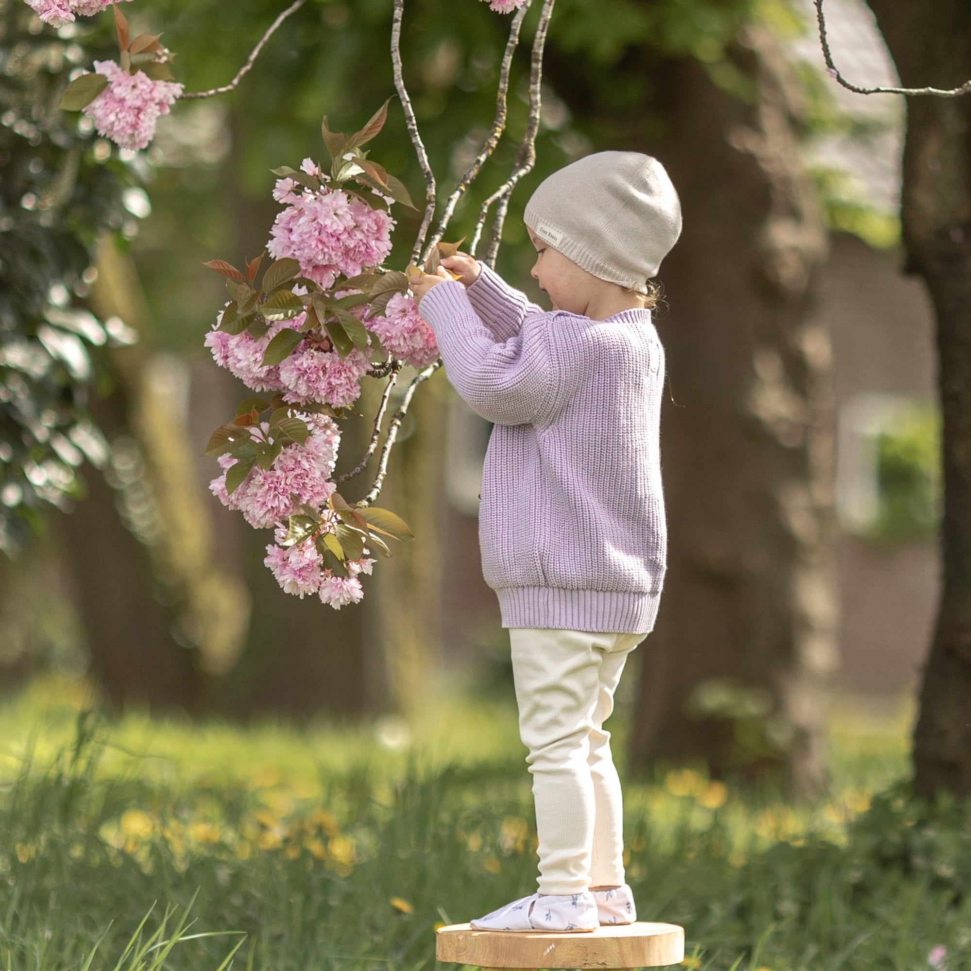 Organic Oversize Knit Pulli - Lavender