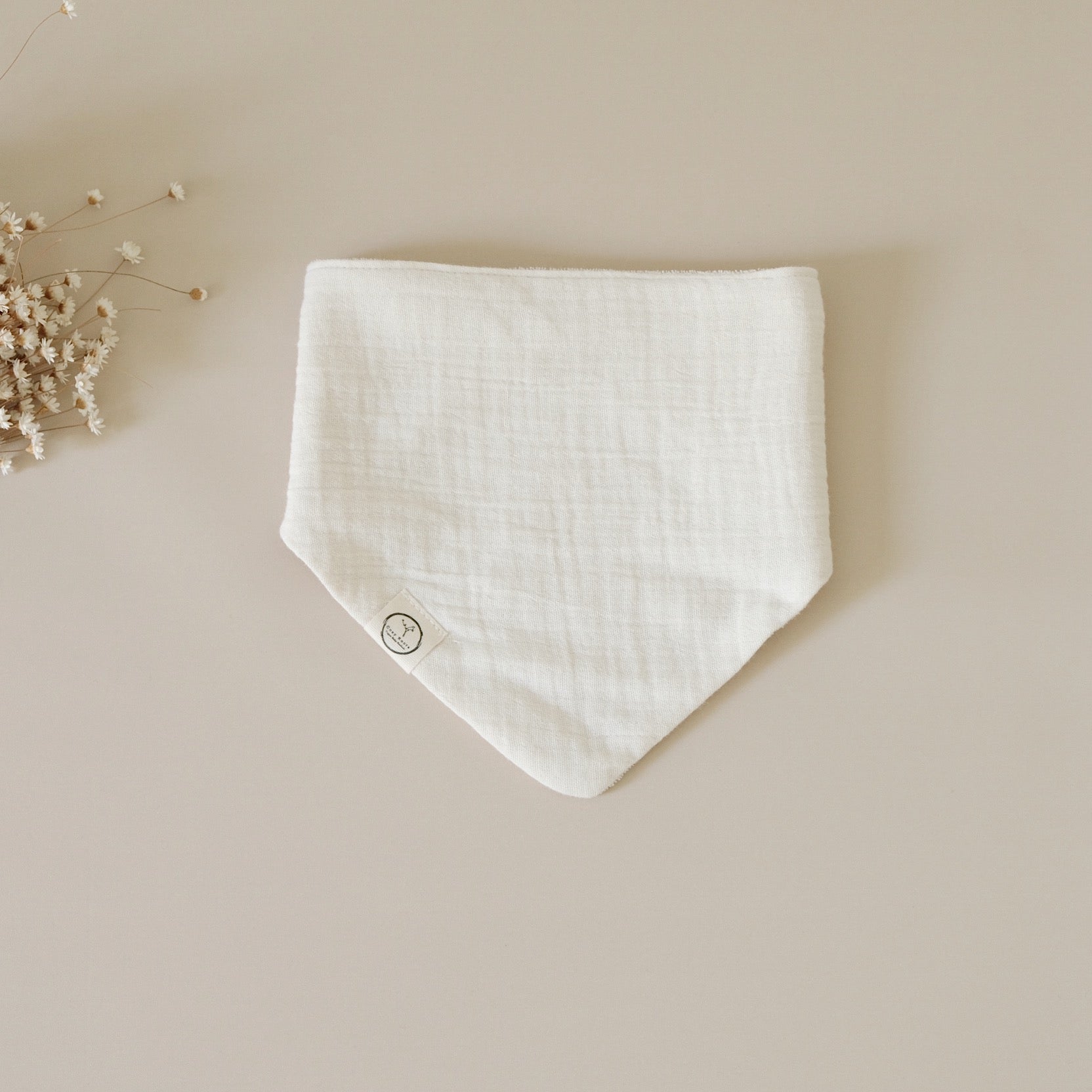 Organic Muslin Bibs - Walnut/Sand