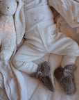 Organic Teddy Booties - Mocha