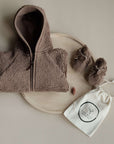 Organic Teddy Booties - Mocha - SALE