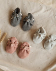 Organic Fleece Booties - Light Grey Melange