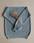 Organic Oversize Knit Pulli - MUM - Dusty Blue