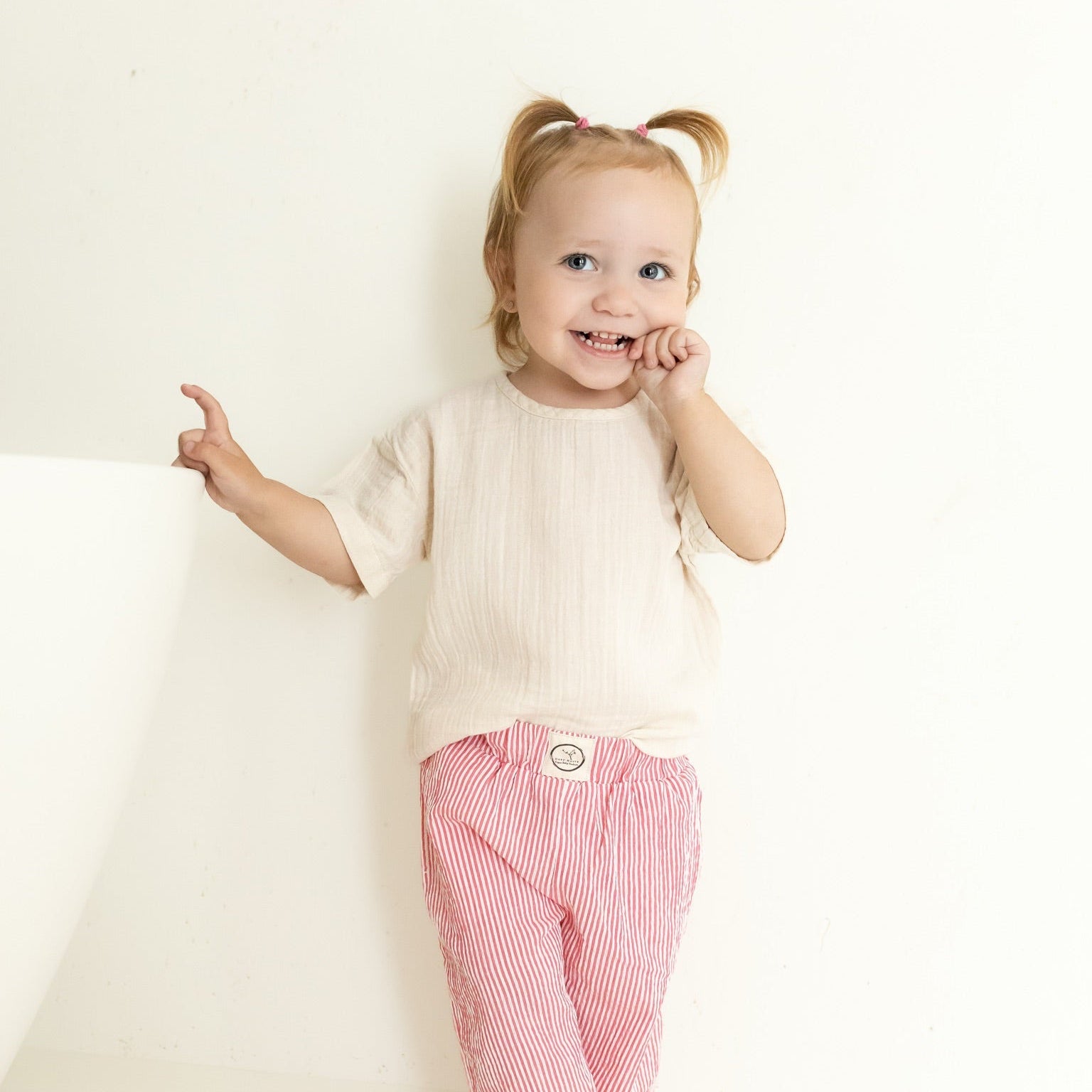 Organic Lounge Pants - Pink Striped