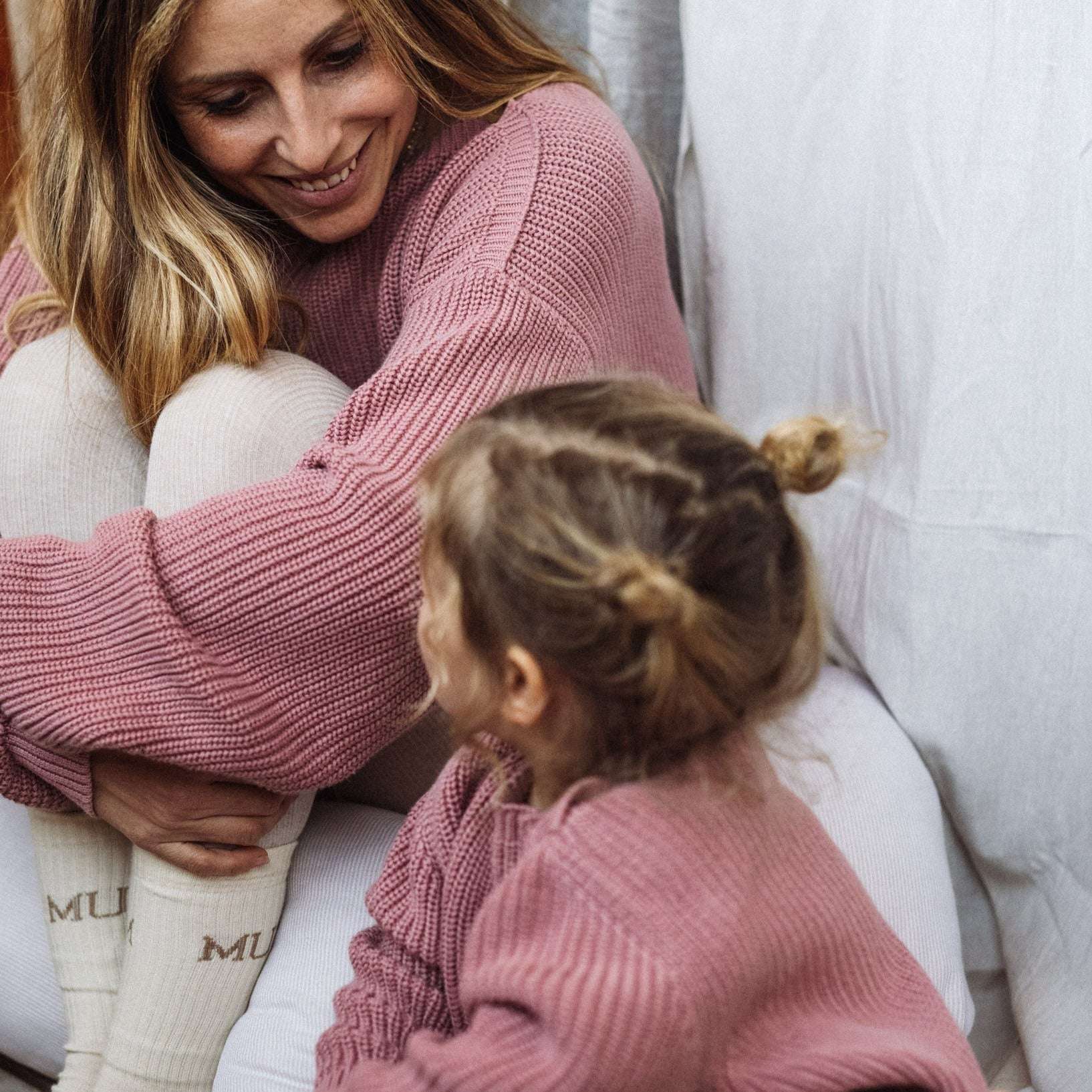 Organic Oversize Knit Sweater - MUM - Dusty Rose – Cosy