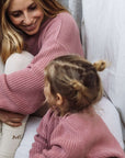 Organic Oversize Knit Pulli - MUM - Dusty Rose