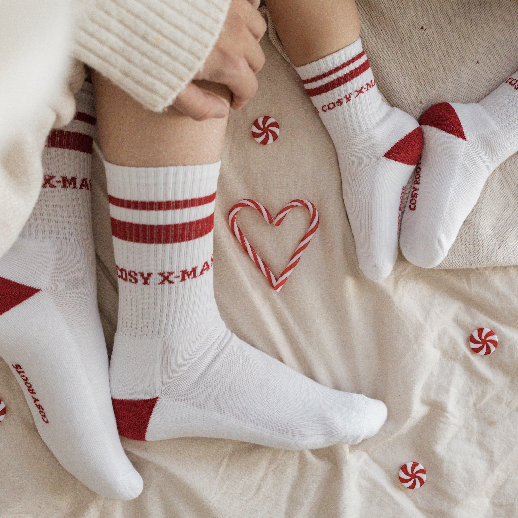 Organic Christmas Socks Red - 2 Pack