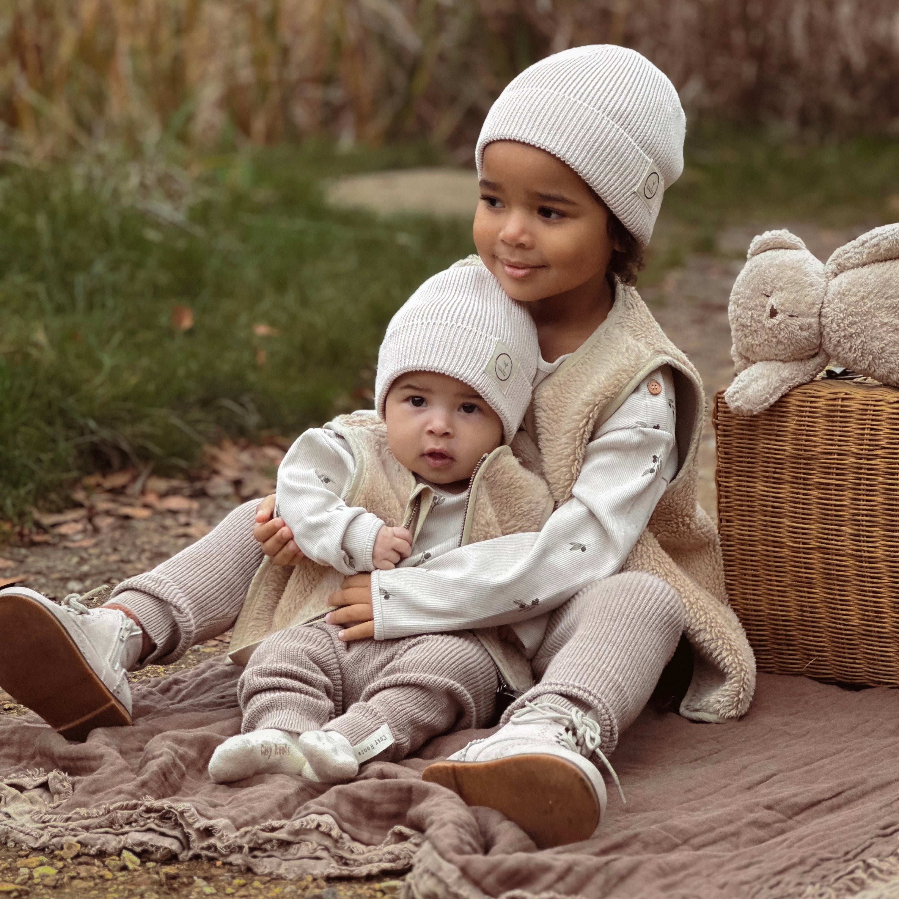 Organic Teddy Vest - Cream