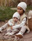 Organic Teddy Vest - Cream