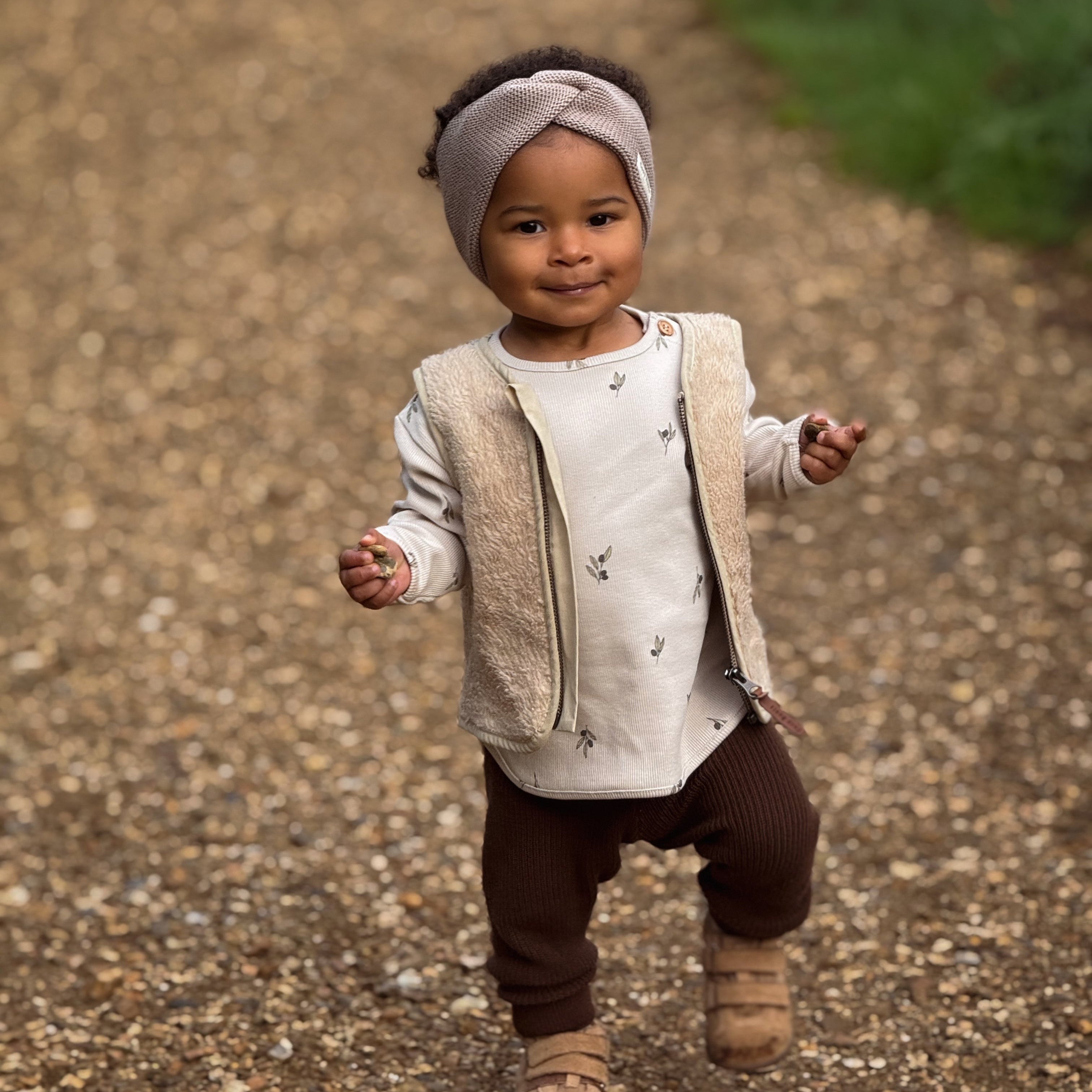 Organic Knit Headband - Caramel