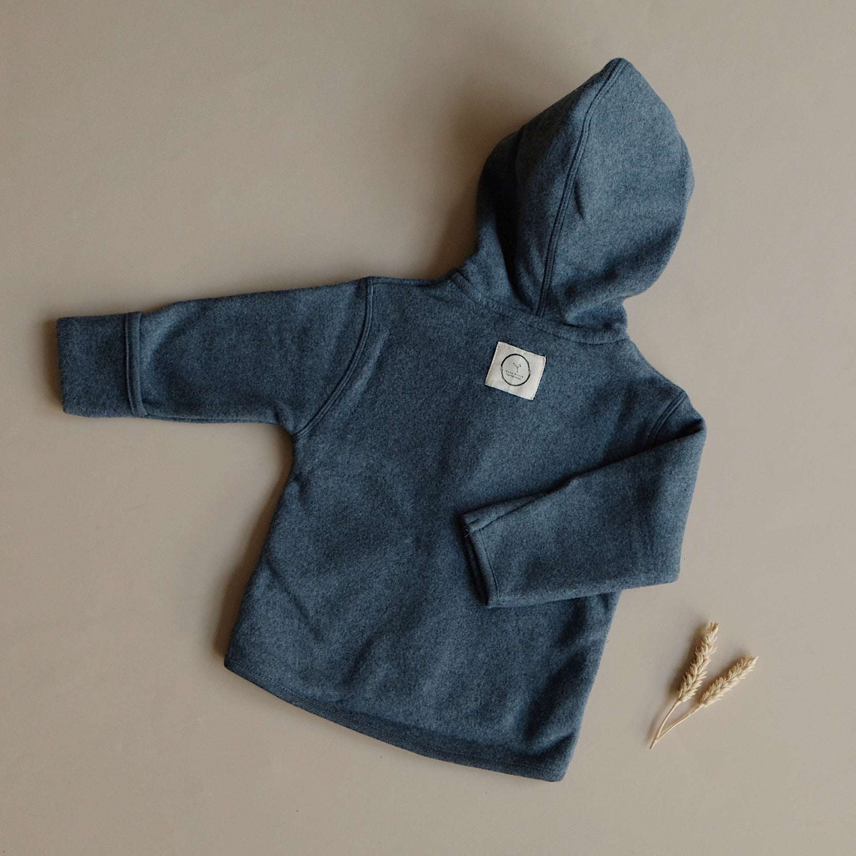 Organic Fleece Jacket - Blue Melange - SALE
