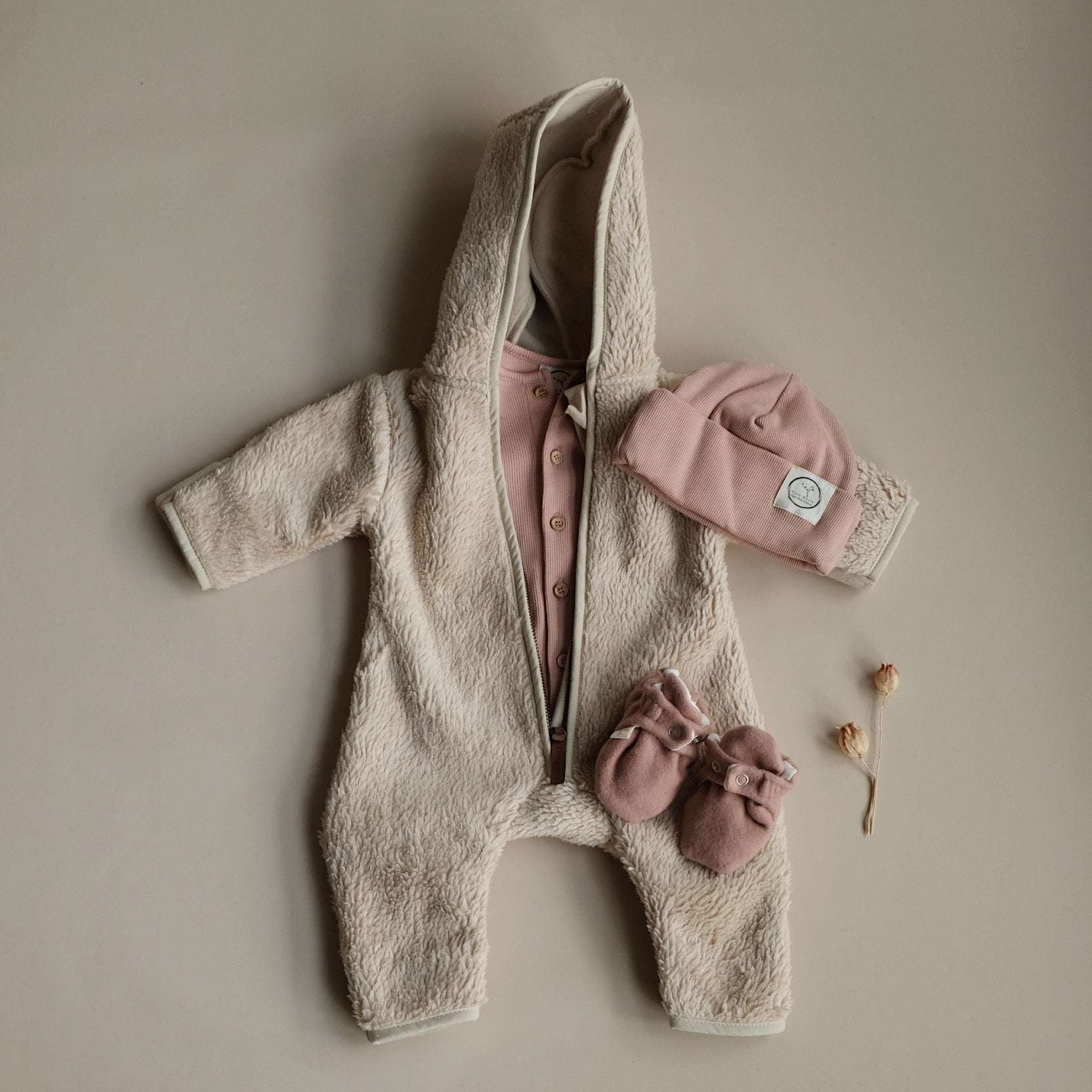Organic Teddy Overall - Cream - SALE
