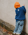 GOTS Organic Oversize Knit Pulli - Blueberry Blue