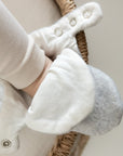Organic Fleece Booties - Light Grey Melange