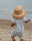 Organic Terry Onesie - Blue Striped