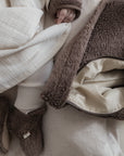 Organic Teddy Booties - Mocha