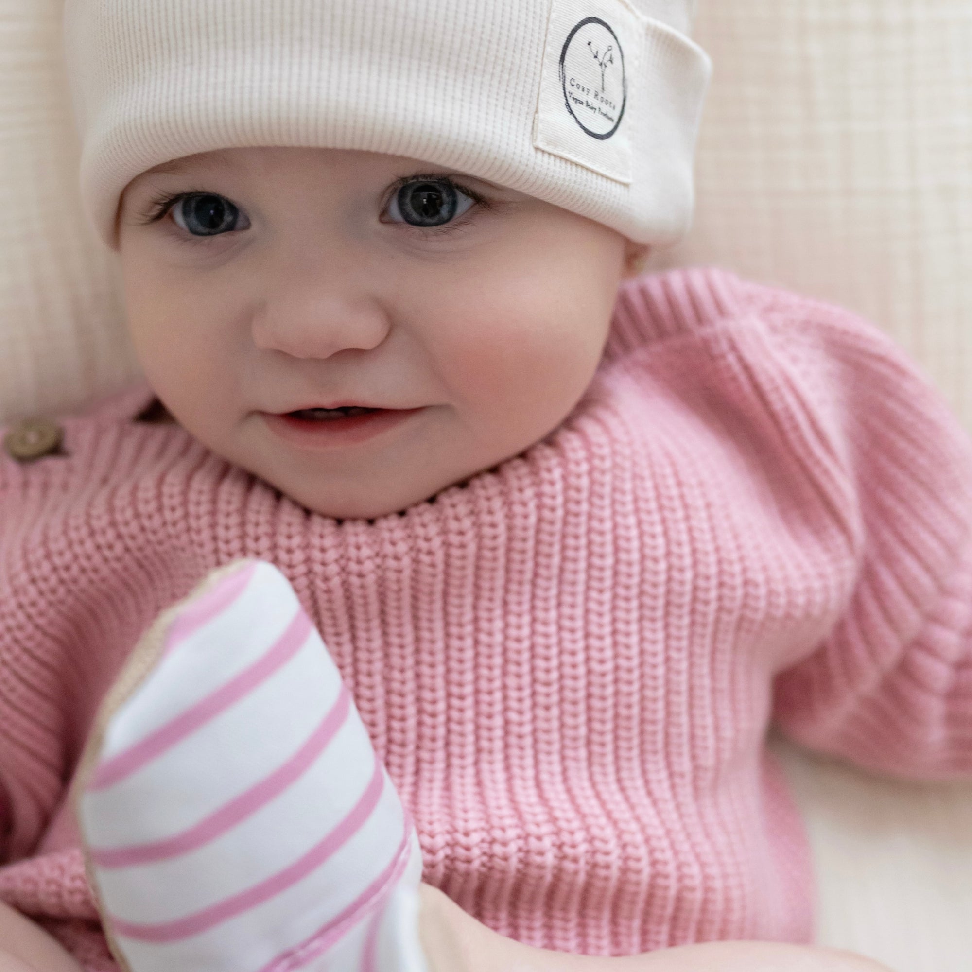 Organic Oversize Knit Pulli - Candy Pink