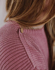 Organic Oversize Knit Pulli - MUM - Dusty Rose