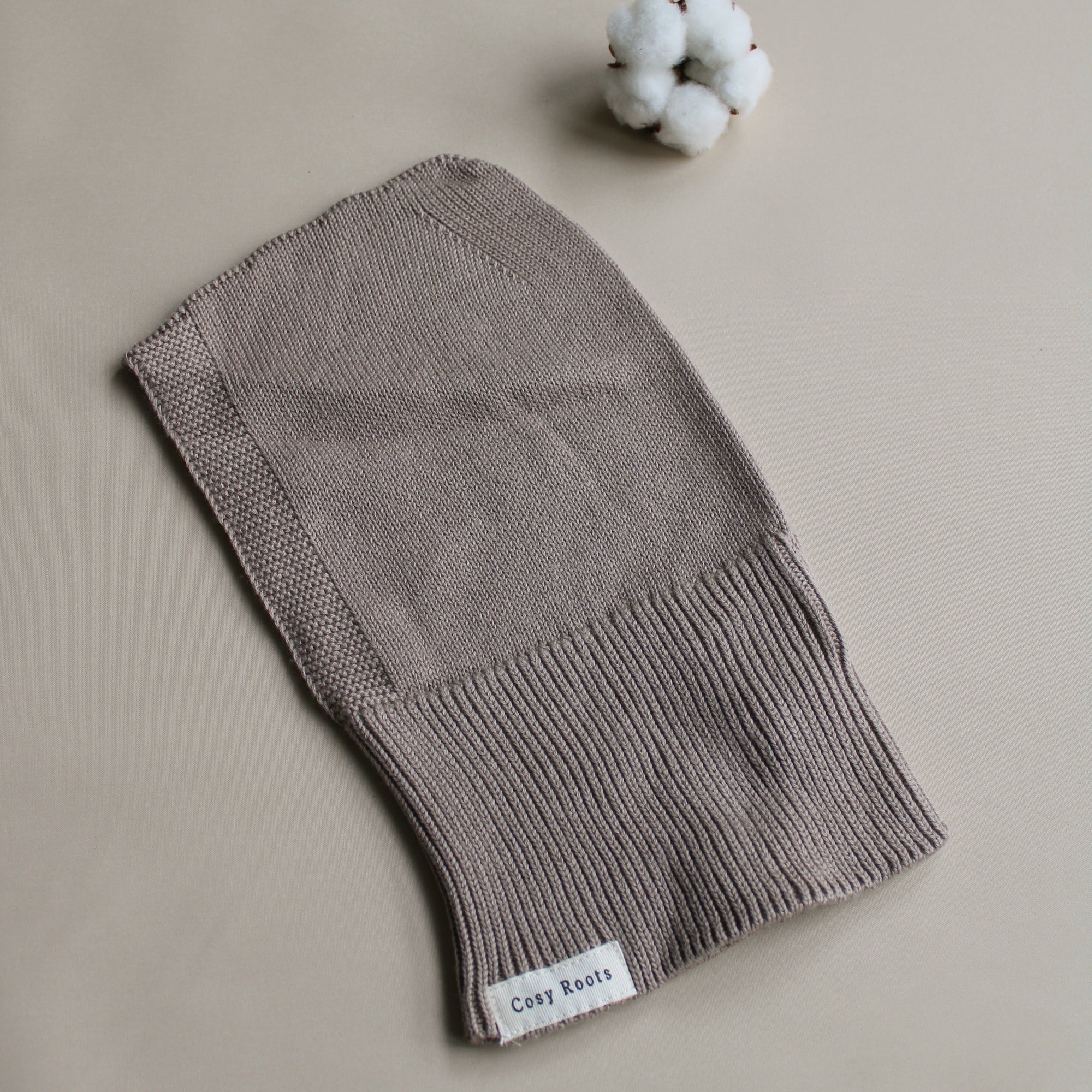 Organic Knit Balaclava - Caramel