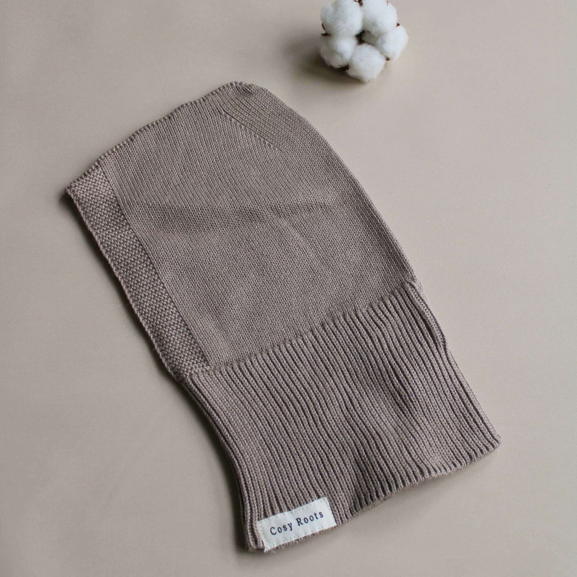 Organic Knit Balaclava - Caramel