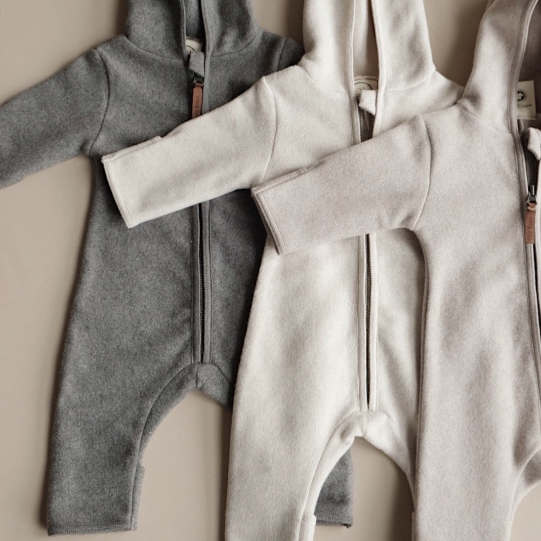 Organic Fleece Overall - Taupe Melange