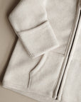 Organic Fleece Jacket - Light Beige Melange