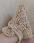 Organic Teddy Booties - Cream