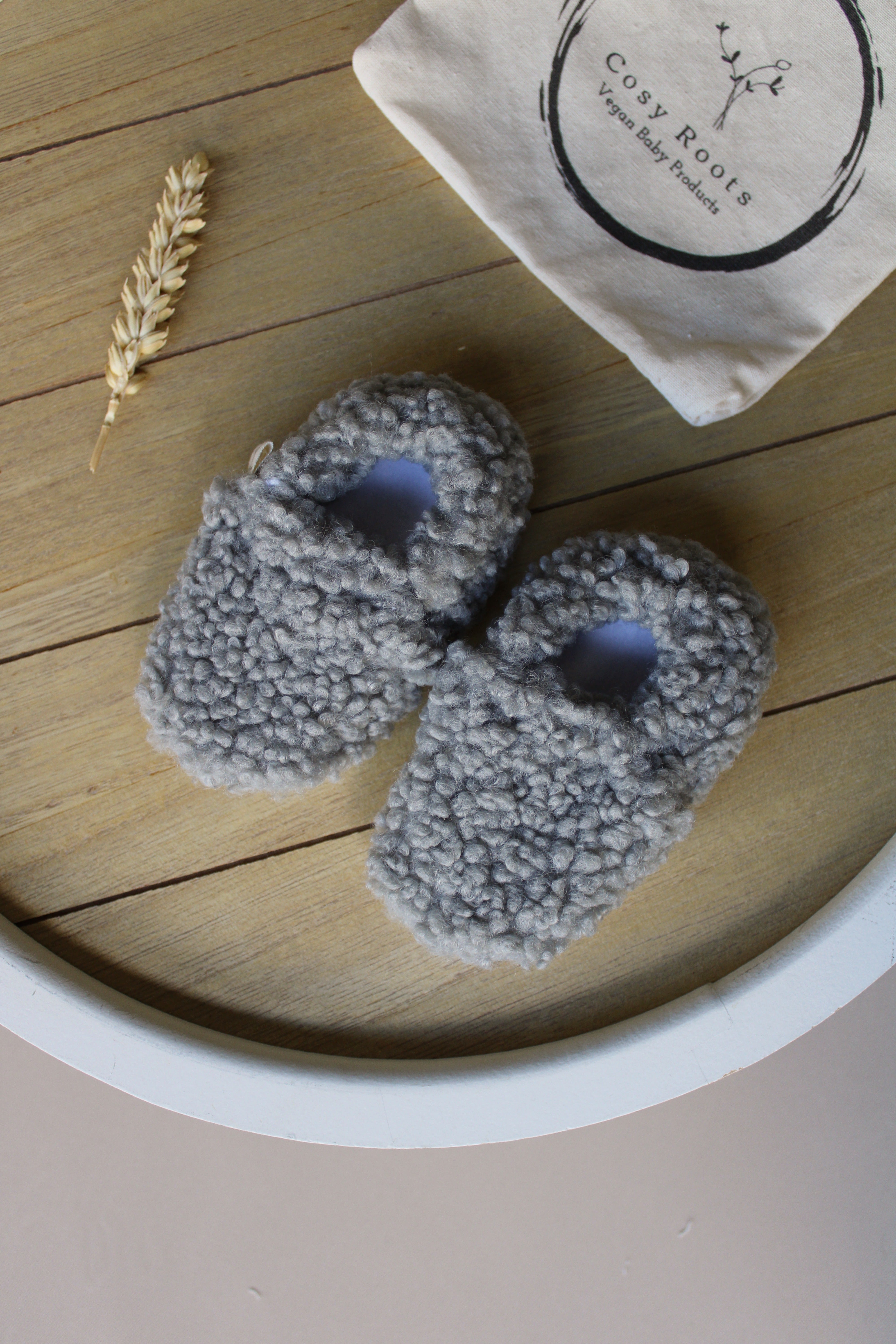 Vegan Shoes -Cosy Roots - Teddy Shoes - Grey