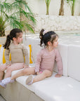 Sustainable UV Longsleeved Bathing Suit - Dusty Rose (UV STANDARD 801)