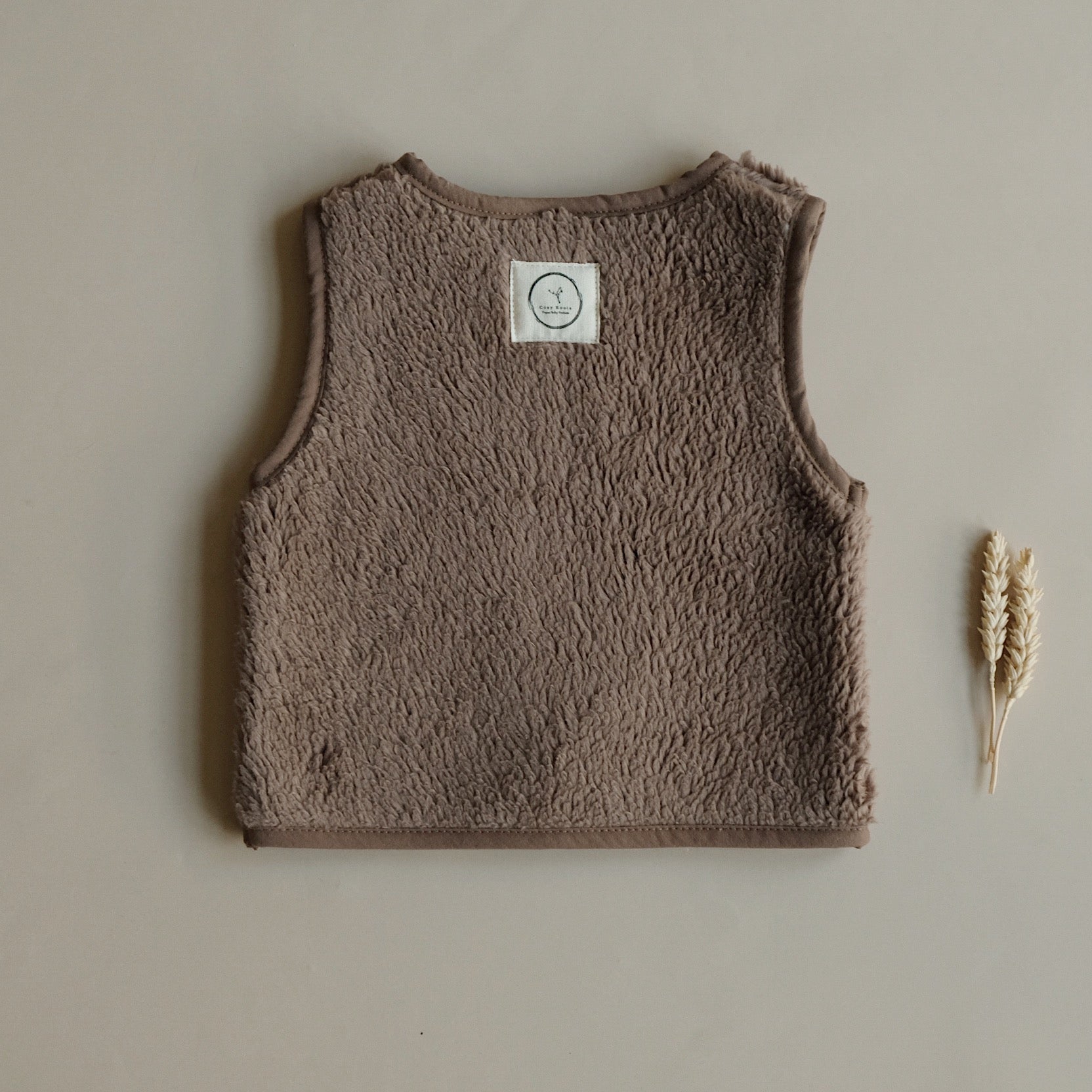 Organic Teddy Vest - Mocha