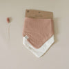Organic Muslin Bibs - Walnut/Sand - SALE