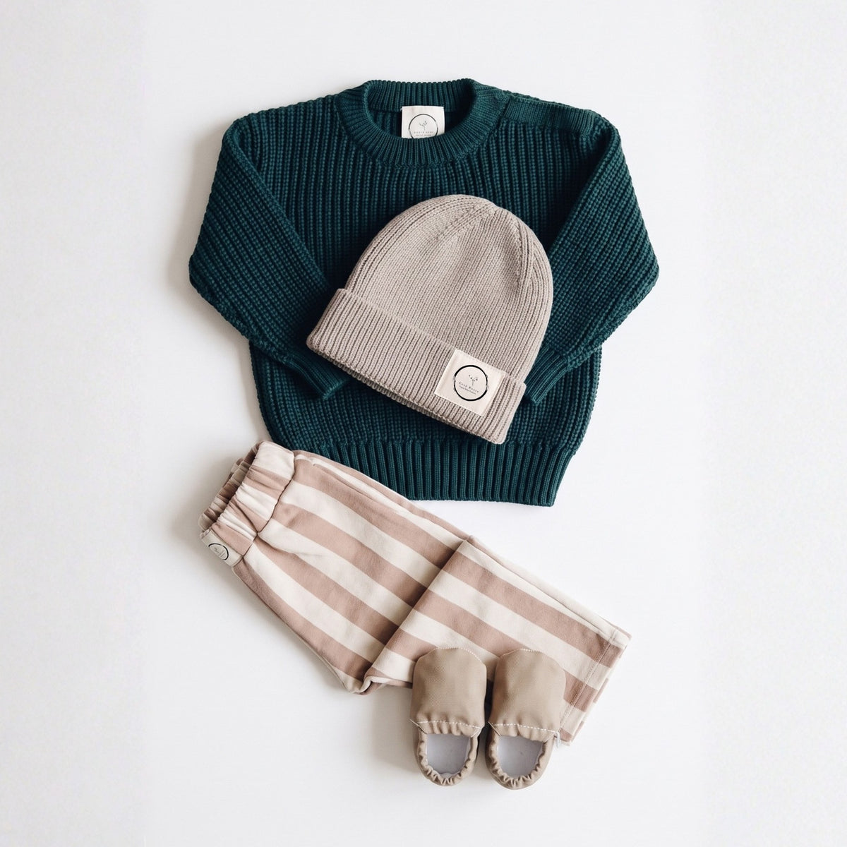 GOTS Organic Lounge Pants - Caramel Striped