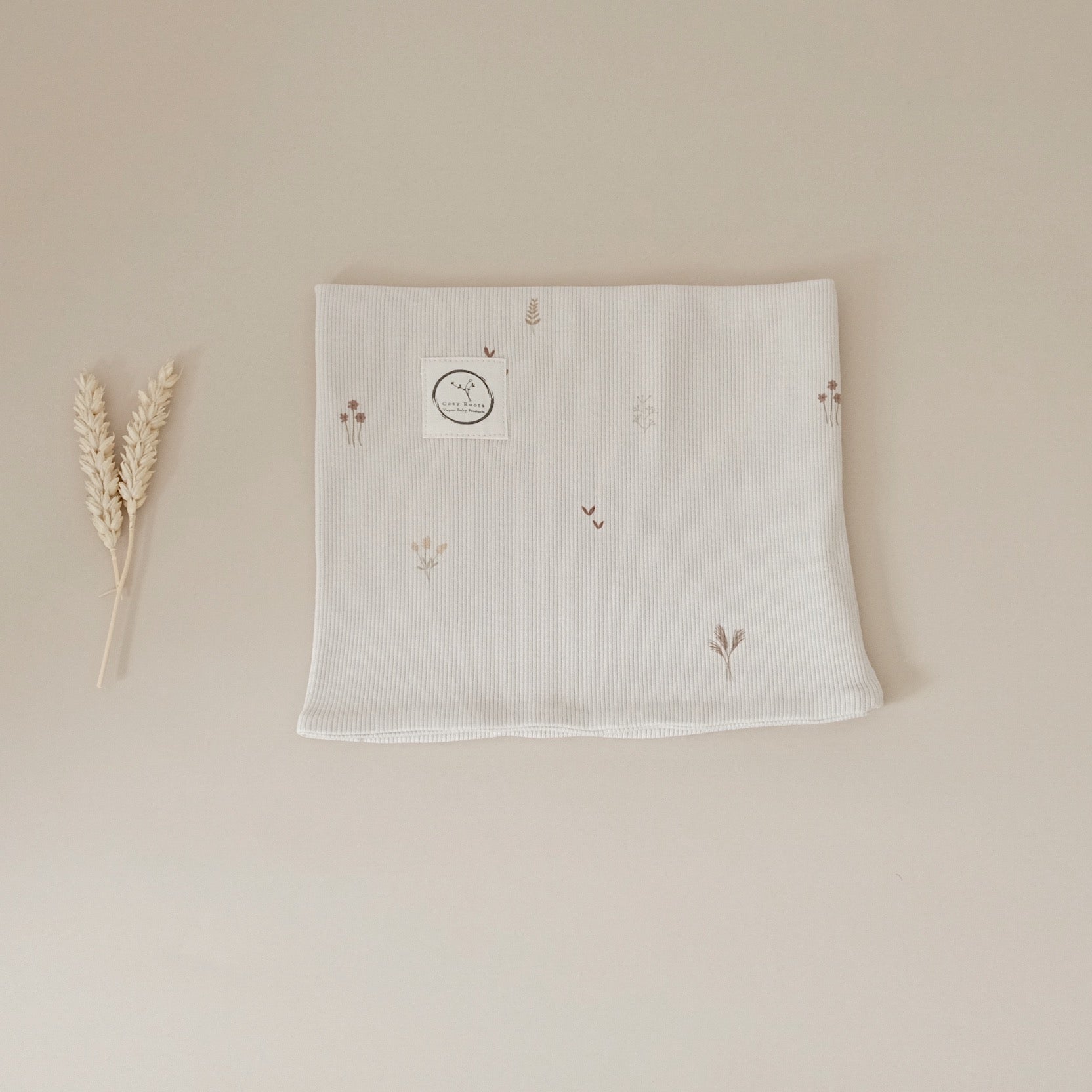 Organic Rib SET - Beanie &amp; Scarf - Wildflowers