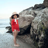 Sustainable UV Longsleeved Bathing Suit - Red (UV STANDARD 801)