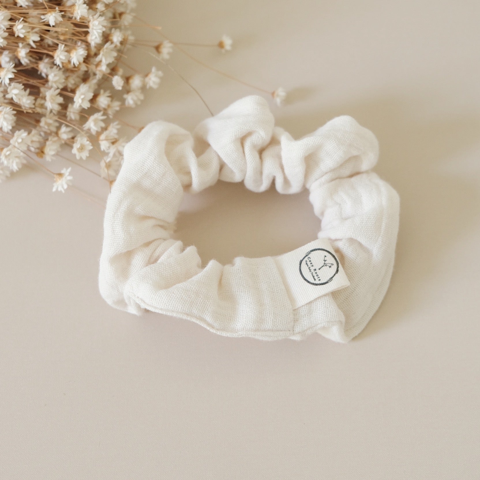 Organic Muslin Scrunchies - Khaki/Sand