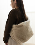 Organic Teddy Mum Bag - Cream