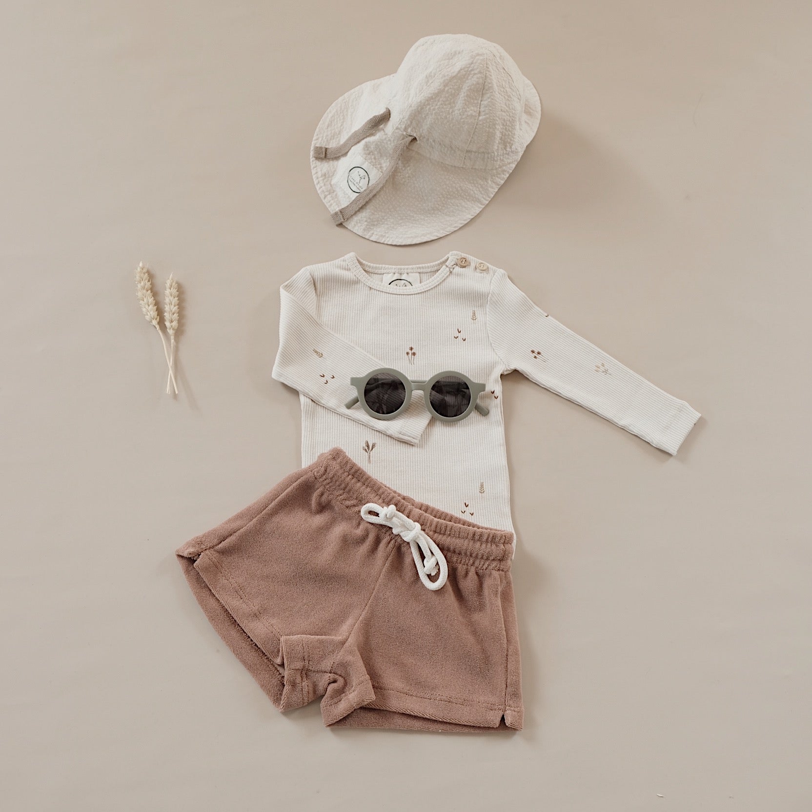 Organic Terry Shorts - Walnut