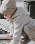 Organic Fleece Jacket - Taupe Melange