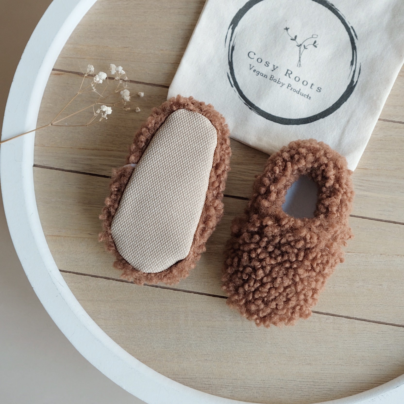 Vegan Shoes - Isii_bla X Cosy Roots - Teddy Shoes - Chocolate