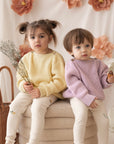 Organic Oversize Knit Pulli - Lavender