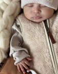 Organic Teddy Vest - Cream