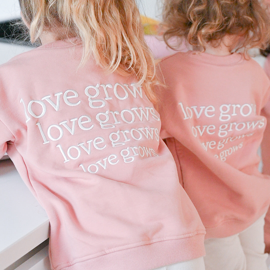 Family Sweatshirt - Dusty Rose - Love Grows