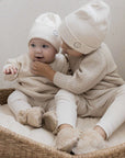 Organic Teddy Booties - Cream - SALE