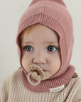 Organic Knit Balaclava - Dusty Rose