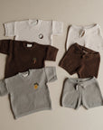 Organic Summer Knit Shorts - Khaki