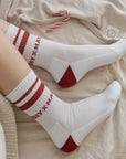 Organic Socks - Cosy Christmas - Red