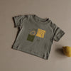 Organic Oversize Shirt - Khaki with Lemon Print