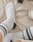 Organic Socks - Cosy Christmas - Green