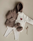 Organic Teddy Booties - Mocha - SALE