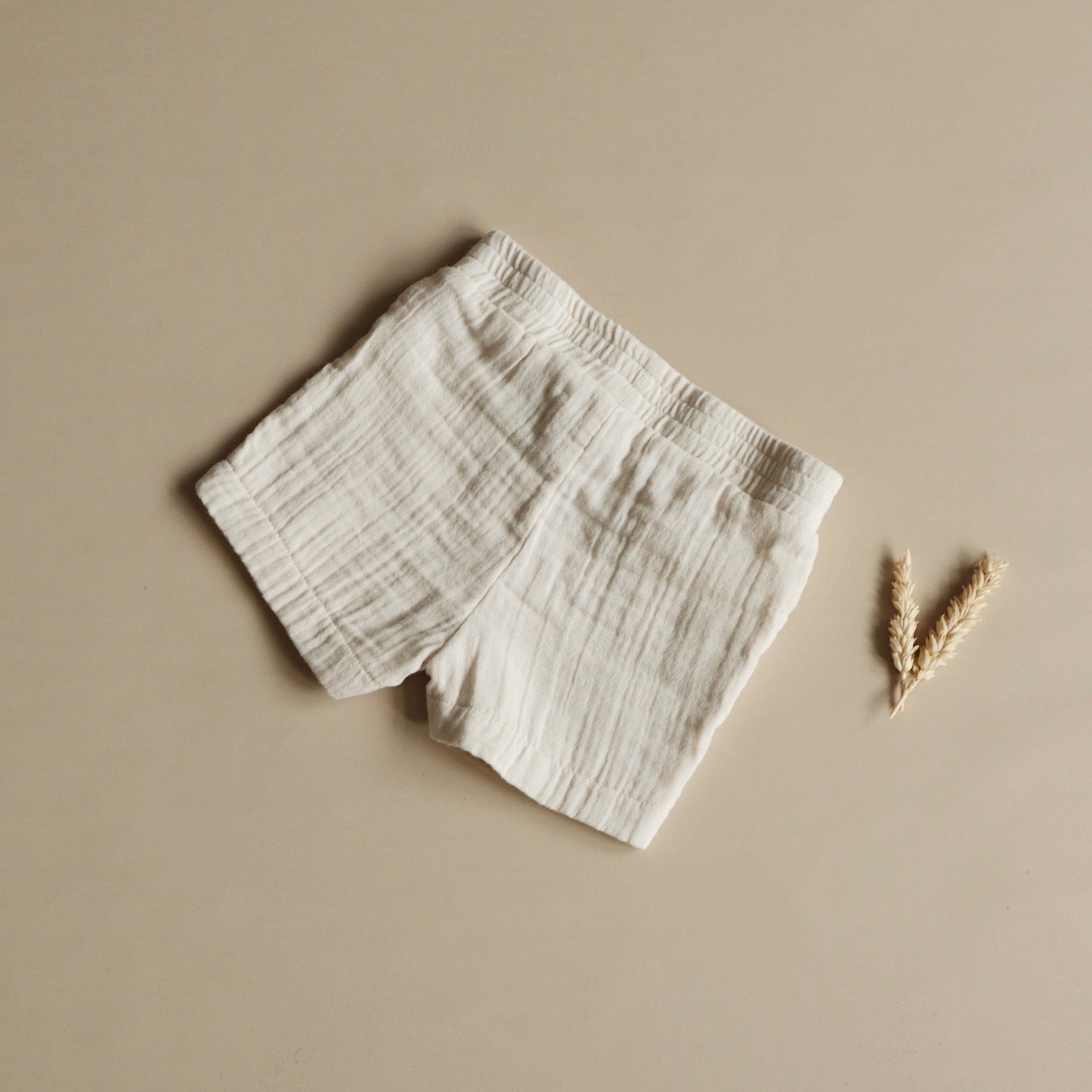 Organic Muslin Shorts - Sand